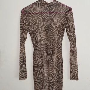 Animal Print Mesh Cover Up